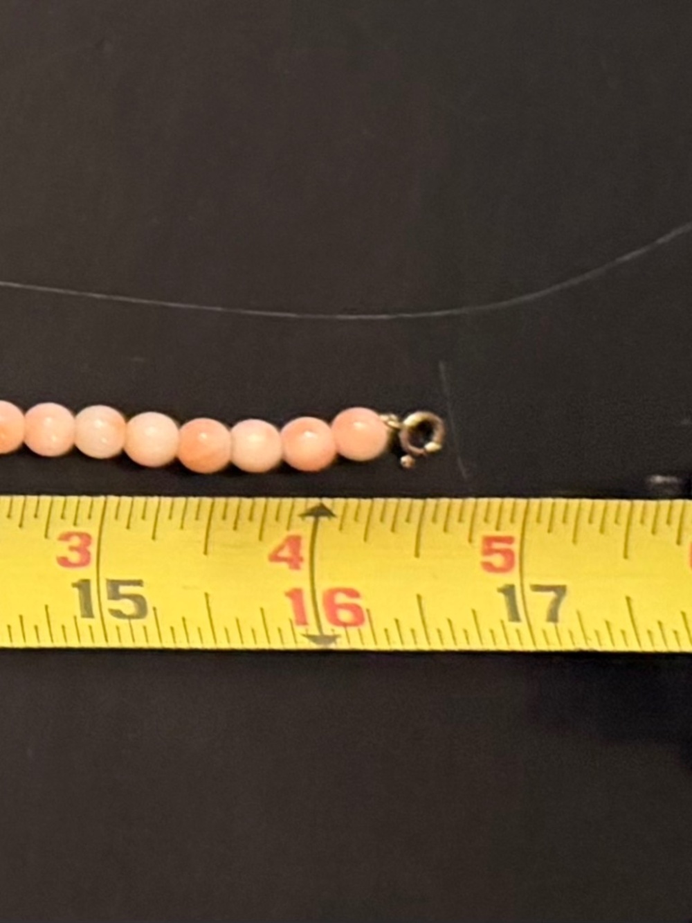 Gorgeous 16.5" Natural Blush Angel Skin Coral Bead Necklace w 1/20 14K GF Clasp - Picture 6 of 8